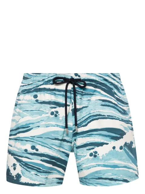 Maison Kitsuné x Vilebrequin Moorise swim shorts Blue MSOZAF10