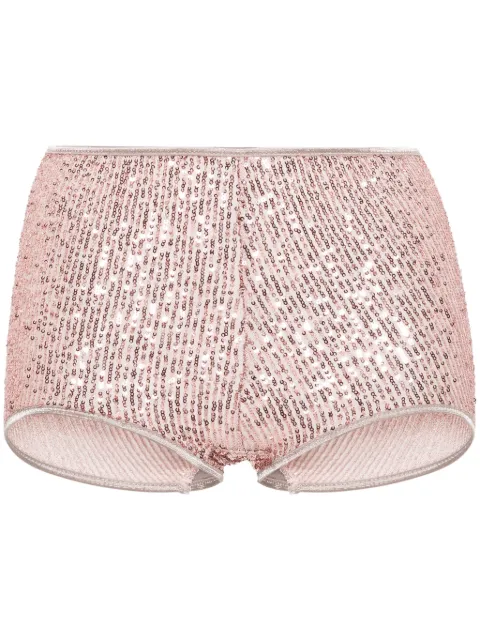 Alchemy x Lia Aram sequin-embellished shorts Gold LIA643