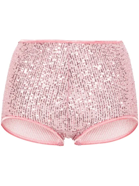 Alchemy x Lia Aram sequin-embellished shorts Pink LIA644