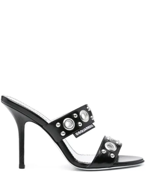 DSQUARED2 Gothic 100mm leather sandals Black HSW022701500001