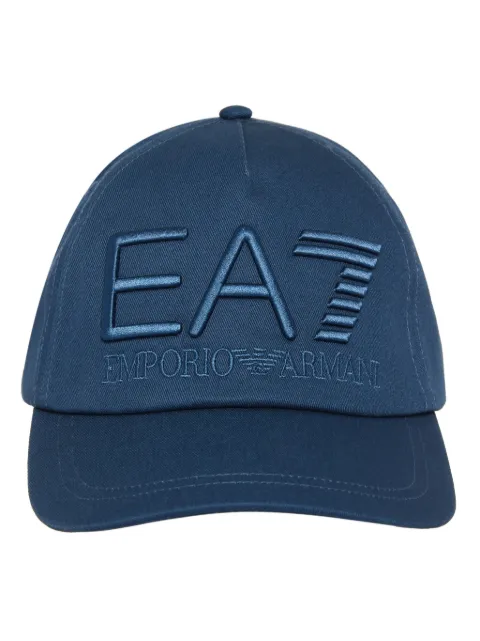 Ea7 Emporio Armani logo-embroidered cotton cap Blue 245091CC980