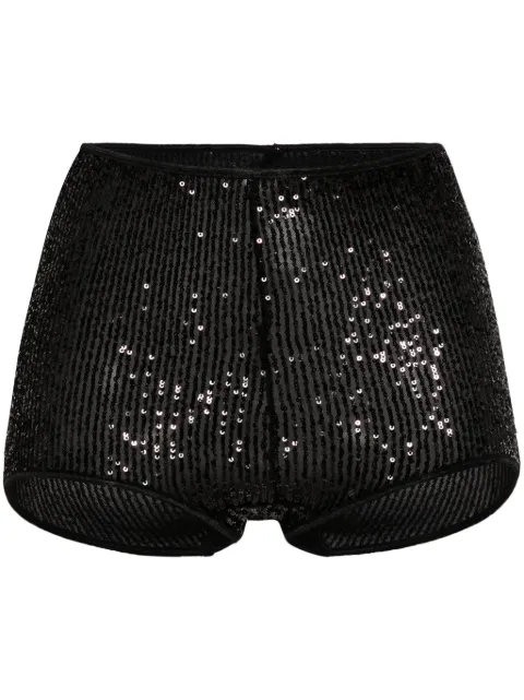 Alchemy x Lia Aram sequin-embellished shorts Black LIA642