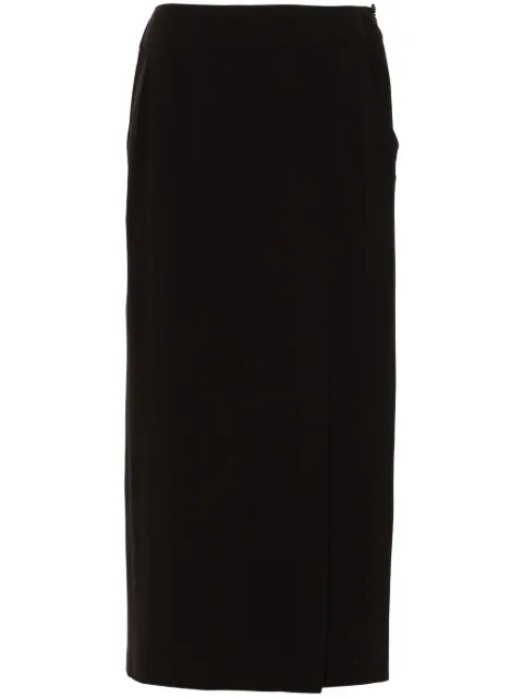 CHANEL Pre-Owned 1998 wool midi skirt Brown CHA750ST