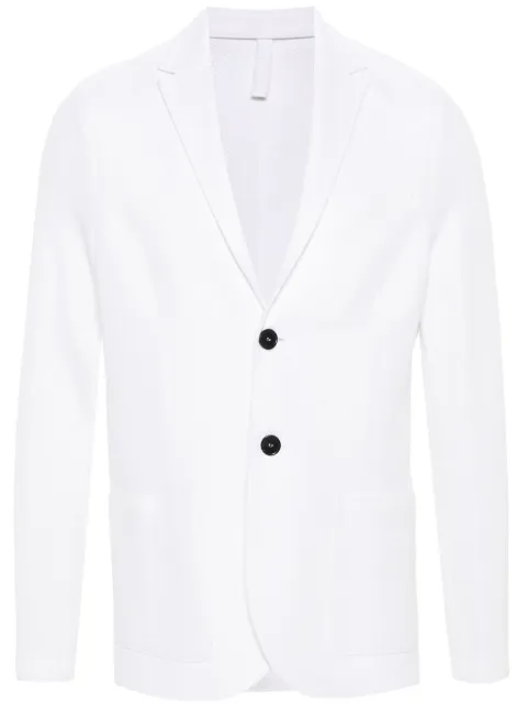 Harris Wharf London single-breasted honeycomb blazer White C8Z22PDZ