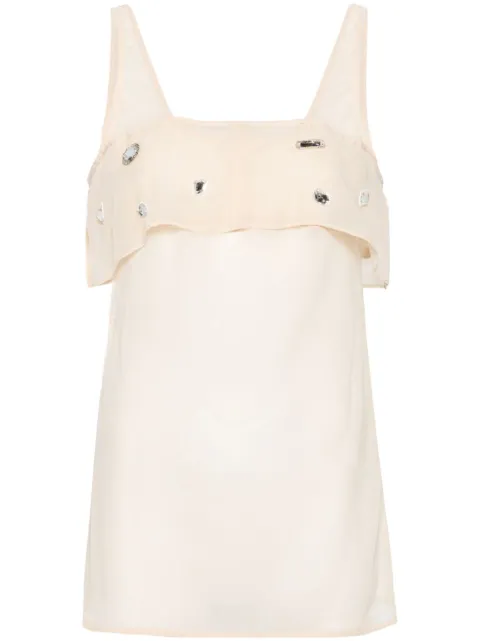 3.1 Phillip Lim crystal-embellished sheer tank top Neutrals S24220349CBECH270