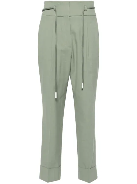 Peserico high-waist cropped trousers Green P04166A06654