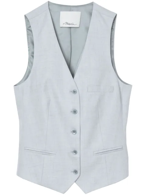 3.1 Phillip Lim built-in bra waistcoat Blue S2416390VMTPA451