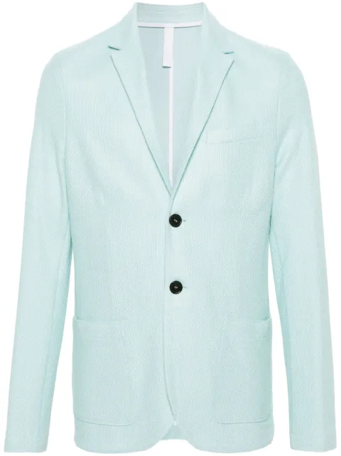 Harris Wharf London single-breasted honeycomb blazer Blue C8Z22PDZ