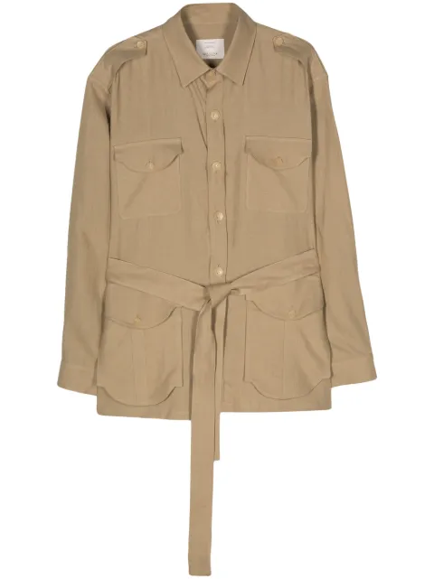 Giuliva Heritage linen shirt jacket Neutrals THEROBINUNISEXJACKET
