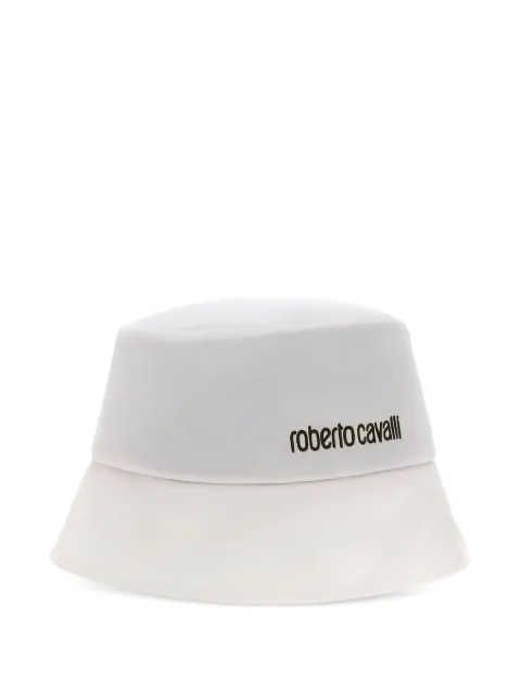Roberto Cavalli embroidered-logo bucket hat White SYI00M9M001