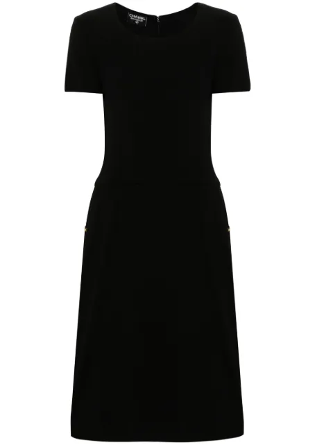 CHANEL Pre-Owned 1990s wool midi dress Black CHA1800SL