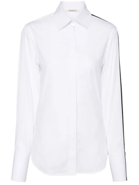 Peter Do side-stripe cotton shirt White PDFW23U472
