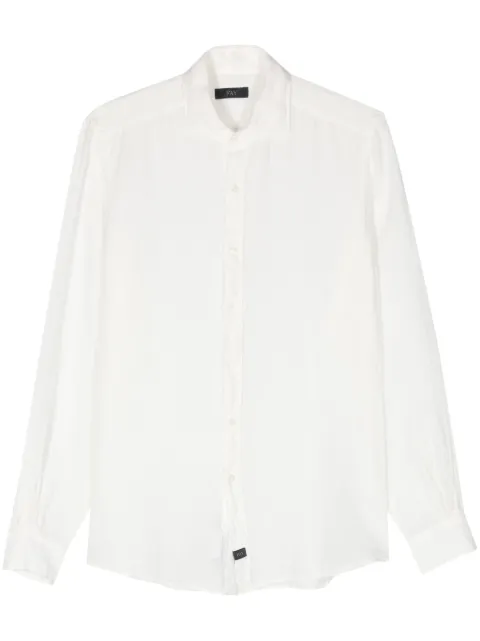 Fay long-sleeves linen shirt White NCMA148259THTK