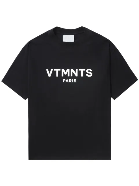 VTMNTS logo-print cotton T-shirt Black VL20TR140B