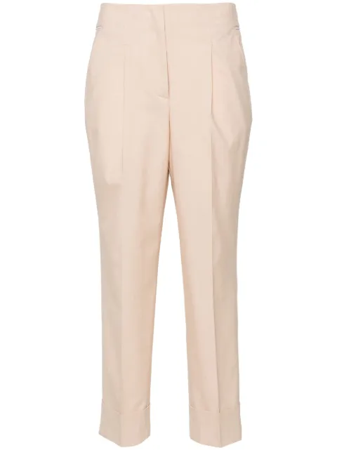 Peserico chain-detail tapered-leg trousers Neutrals P0469501941