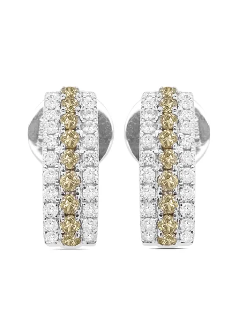HYT Jewelry 18kt white gold diamond half-hoop earrings Silver E172HR