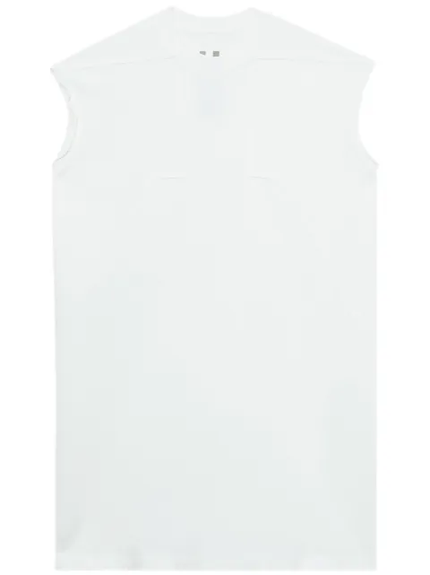 Rick Owens Splintered Tarp cotton tank top White RU01D3178BA