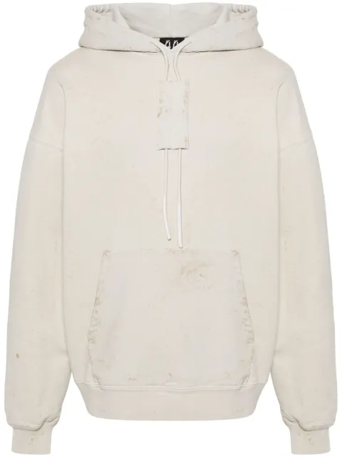 44 LABEL GROUP Trip distressed cotton hoodie Neutrals B0030414FA274