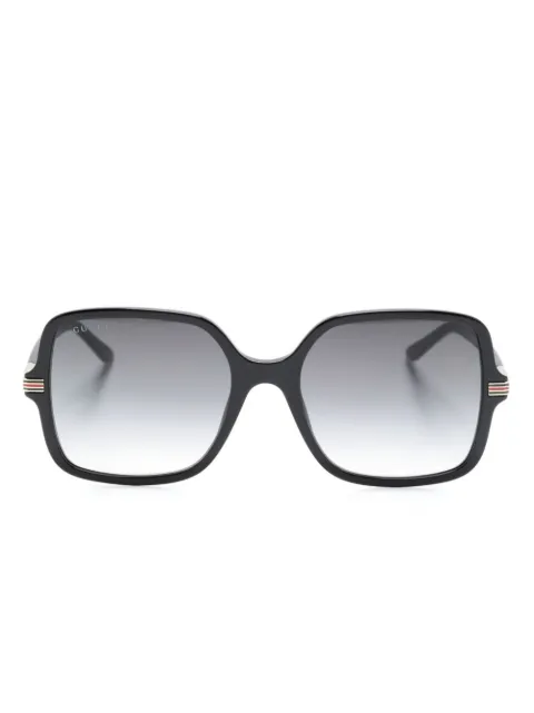 Gucci Eyewear logo-engraved oversize-frame sunglasses Black GG1449S001