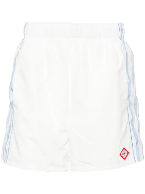 Casablanca striped mid-rise track shorts White MPS24TR029