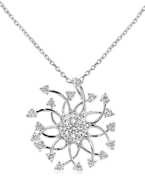 HYT Jewelry 18kt white gold diamond pendant necklace Silver HRP07