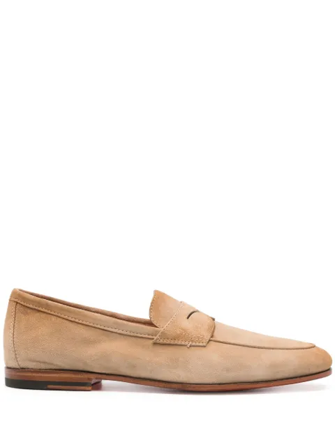 Santoni suede penny loafers Brown MCNC18837SA4SEAAM13