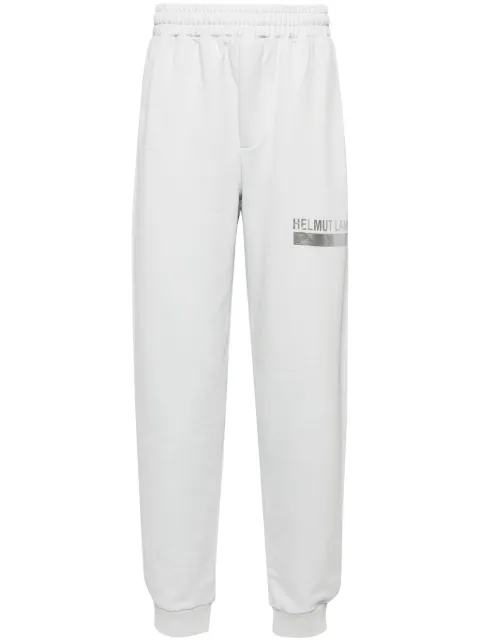 Helmut Lang logo-print cotton track pants Blue N09HM211