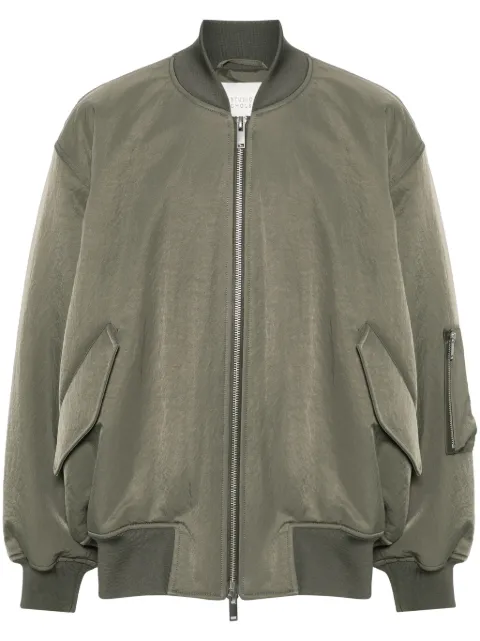 Studio Nicholson Leroy bomber jacket Green LEROYSNM1107SHOWERPRFCMPCTNYLNSAGE