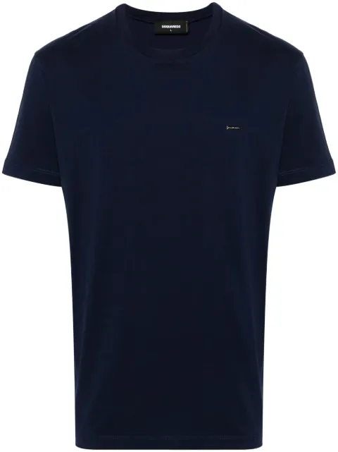 DSQUARED2 logo-appliqué cotton T-shirt Blue S74GD1253S24662
