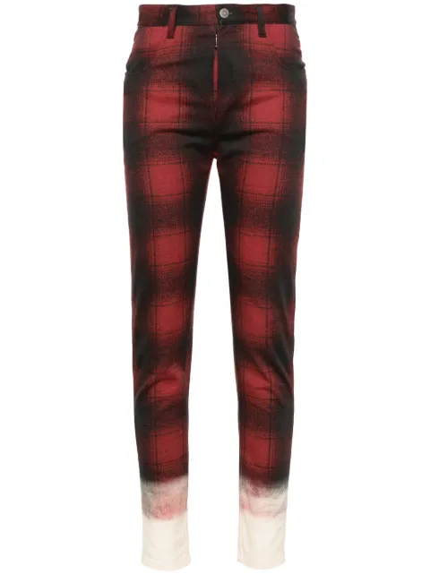 Maison Margiela tartan-check tapered trousers Grey S51LA0167S30887