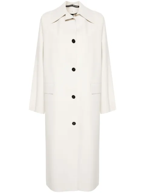 KASSL Editions single-breasted long coat Neutrals C0501