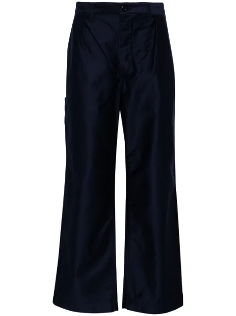 Danton straight-leg cotton trousers Blue DTE0135MLK