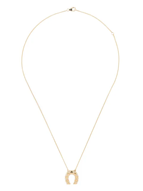 Harwell Godfrey 18kt yellow gold Mini Horseshoe pendant necklace Gold NFFTBMINIDIAPAV