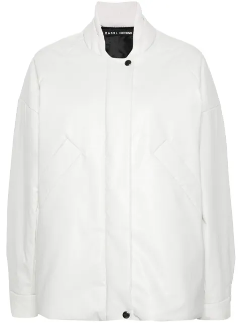 KASSL Editions coated padded bomber jacket White C21810