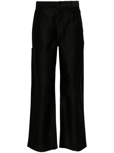 Danton straight-leg cotton trousers Black DTE0135MLK