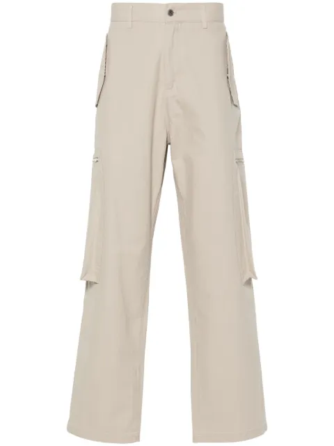 Represent embroidered-logo cotton trousers Neutrals MLM510426