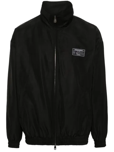 Dolce & Gabbana logo-appliqué bomber jacket Black G9ATITFUM6X