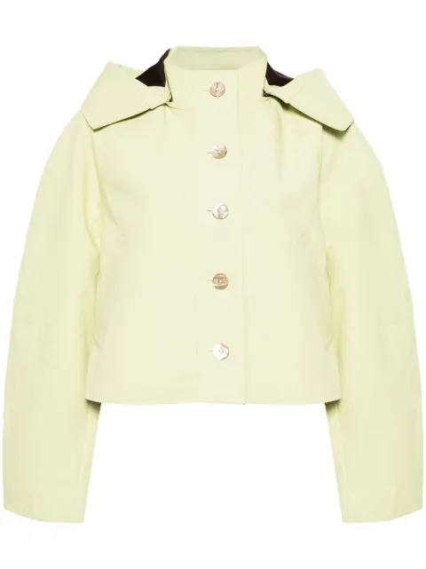 Ulla Johnson hooded cropped jacket Green PS240505