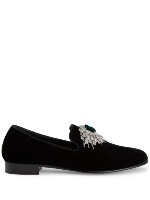 Giuseppe Zanotti Euphemiee velvet loafers Black EU40035001