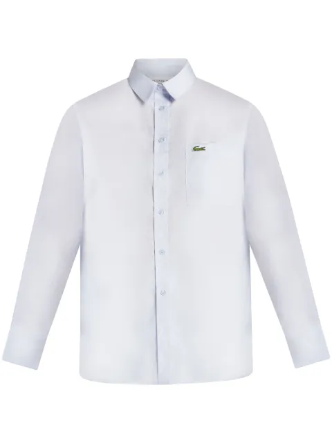 Lacoste logo-appliqué cotton shirt Blue CF7706