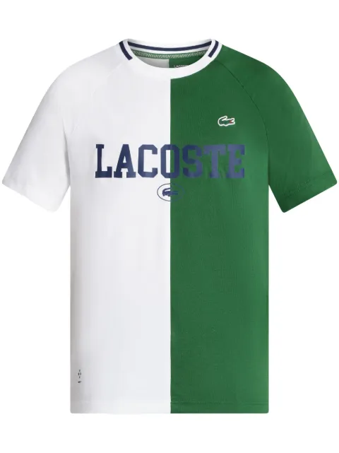 Lacoste two-tone logo-print T-shirt White TH7538