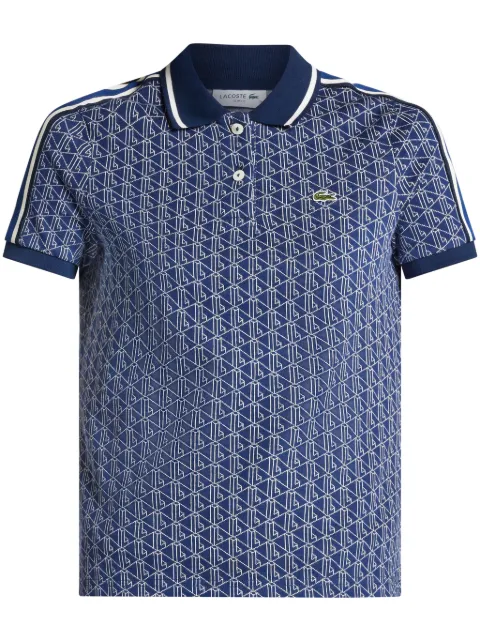 Lacoste logo-embroidered cotton polo top Blue DF0849