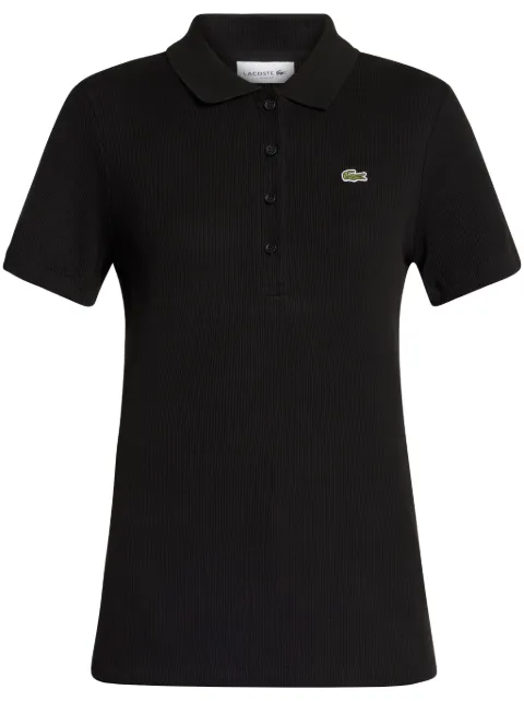 Lacoste logo-appliqué polo shirt Black DF5377