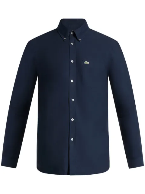 Lacoste logo-appliqué cotton shirt Blue CH1911