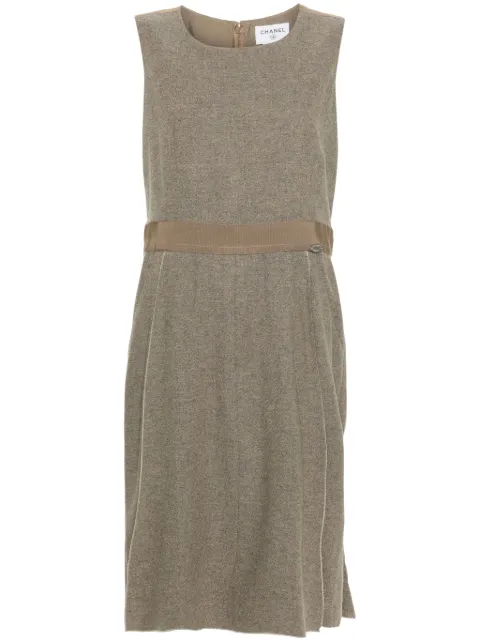 CHANEL Pre-Owned 1999 draped cashmere midi dress Neutrals CHA1400RP