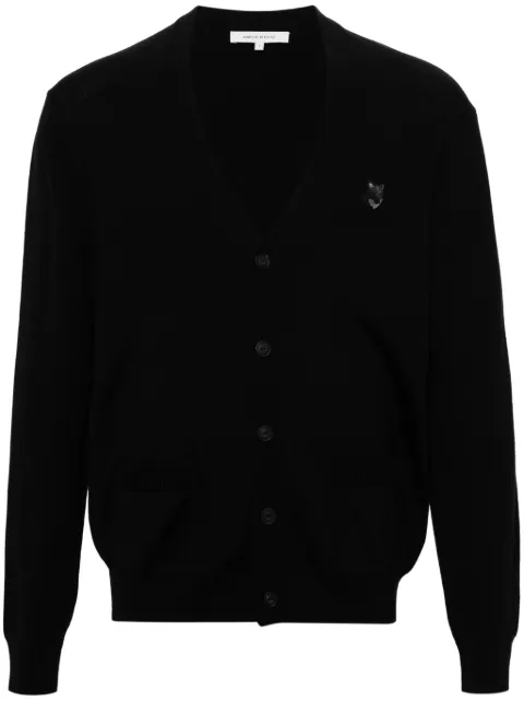 Maison Kitsuné Chillax Fox wool cardigan Black MM00509KT1036