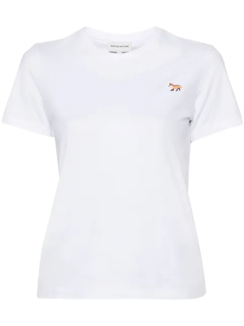 Maison Kitsuné Fox-motif cotton T-shirt White MW00110KJ0008
