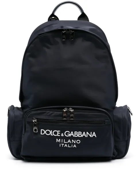 Dolce & Gabbana logo-lettering backpack Black BM2197AG182