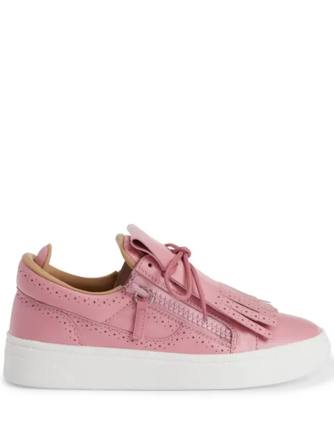 Giuseppe Zanotti GZ-94 perforated leather sneakers Pink RS40030001