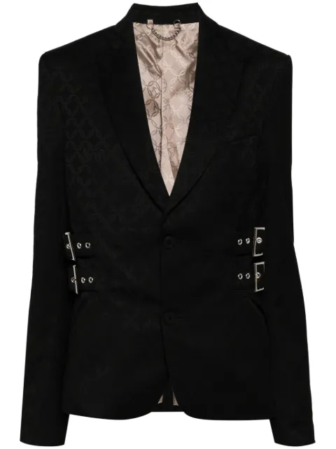 Charles Jeffrey Loverboy printed single-breasted blazer Black 43020101